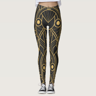 Leggings Carreaux géométriques modernes Art Déco