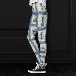 Leggings Carreaux marins | Blue Lighthouse Ancre Ship Wheel<br><div class="desc">Ardoise poussiéreuse bleu et bleu marine grunge nautique abstrait sous les formes de la mer et des pictogrammes avec un assortiment de carrelage de symboles océaniques et des illustrations de créatures marines. Cette aquarelle et le dégradé moyen mélangé ajoutent une parfaite couleur pop et un style personnel. #abstractart Pour d'autres...</div>