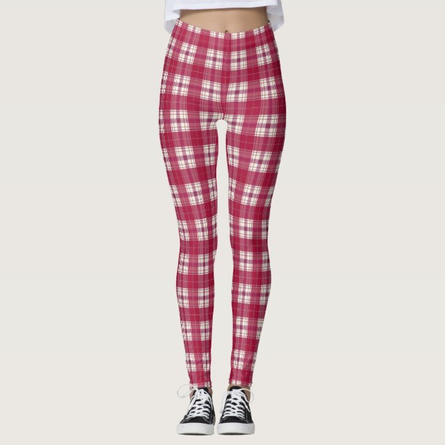 Leggings carreaux rouges (Devant)