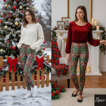 Carreaux Tartan Noël Rouge Vert Traditionnel