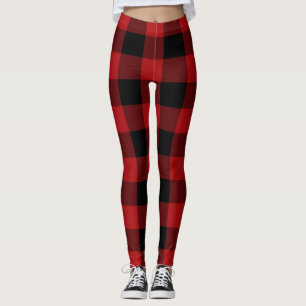 Leggings Carreaux Vichy Rouge Noir Buffalo