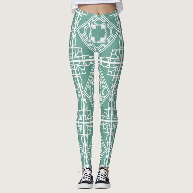 Leggings Carrelage Art déco (Devant)