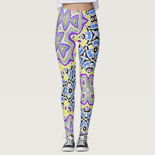 Leggings Carrelage sans fil ornemental abstrait carreaux mo