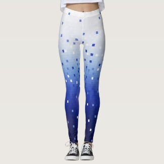 Leggings Carrés Confettis Bleus