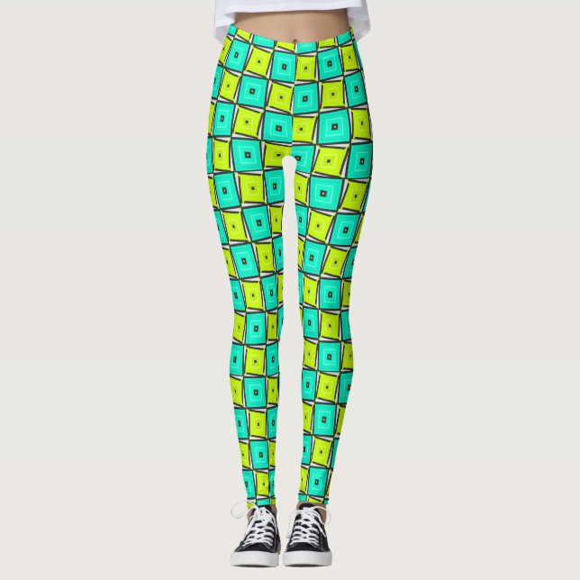 Leggings Carrés qui tombent (Devant)