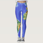 Leggings Carte à la mode fraîche du motif du monde<br><div class="desc">Carte à la mode fraîche moderne du monde,  la terre,  motif legging.</div>