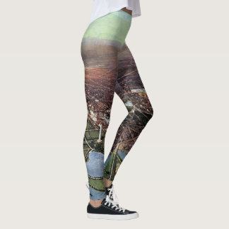 Leggings Carte ancienne de Washington DC et de la rivière P