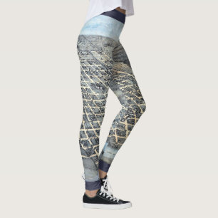 Leggings Carte antique aérienne de la ville d'Austin, Texas