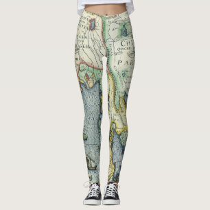 Leggings Carte antique de l'Asie du Sud-Est par Mercator /