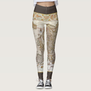 Leggings Carte antique de l'Europe par Willem Jansz Blaeu, 
