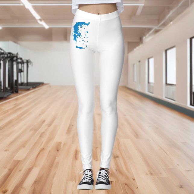 Leggings Carte de Grèce (Créateur téléchargé)