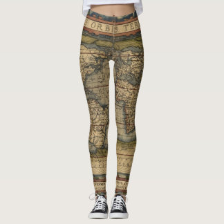 Leggings Carte du monde Vintage Atlas historique