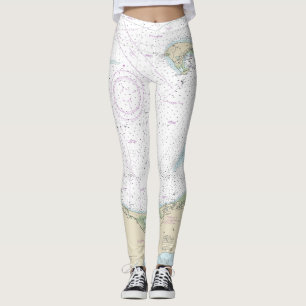 Leggings Carte marine de Cape Cod Bay 13246