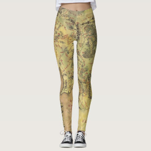 Leggings Carte moyenne de la terre
