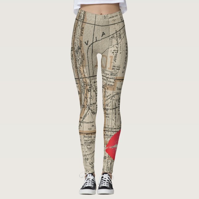 Leggings Carte Plat Batavia Illinois 1870 Fox River Valley (Devant)