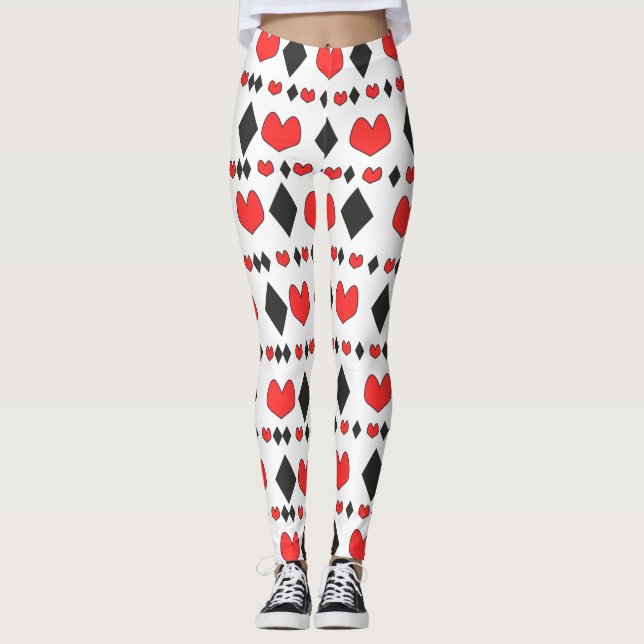 Leggings Cartes de jeu de poker (Devant)