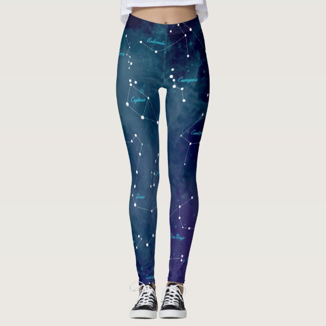 Leggings Cartes du ciel Constellations Astronomie (Devant)