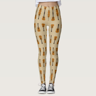 Leggings Carton simple de guitare acoustique
