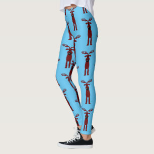 Leggings Cartoon Reindeer