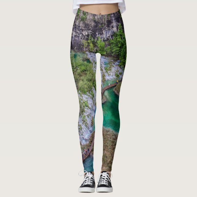 Leggings Cascade de cascade du parc des lacs Plitvice (Devant)