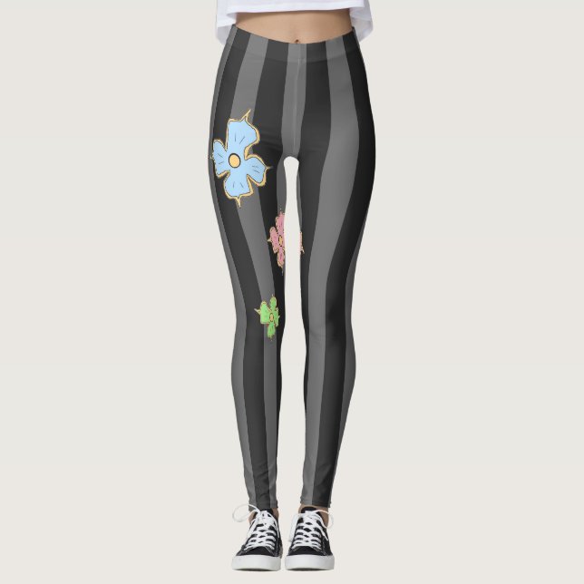 Leggings Cascade de fleurs de rêve (Devant)