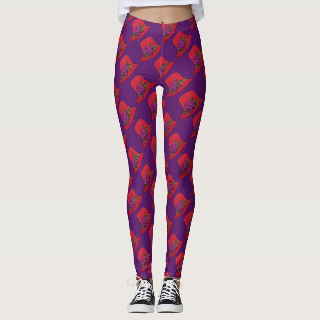Leggings Casquette rouge (Devant)