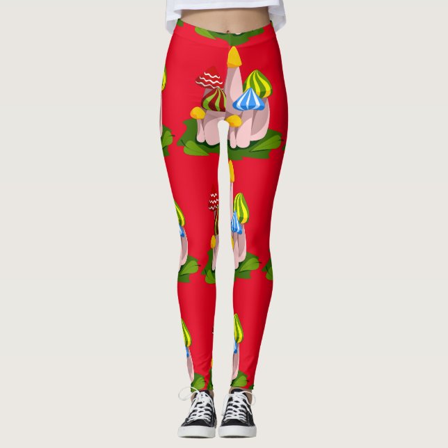 Leggings Cathédrale des champignons magiques Thunder_Cove (Devant)