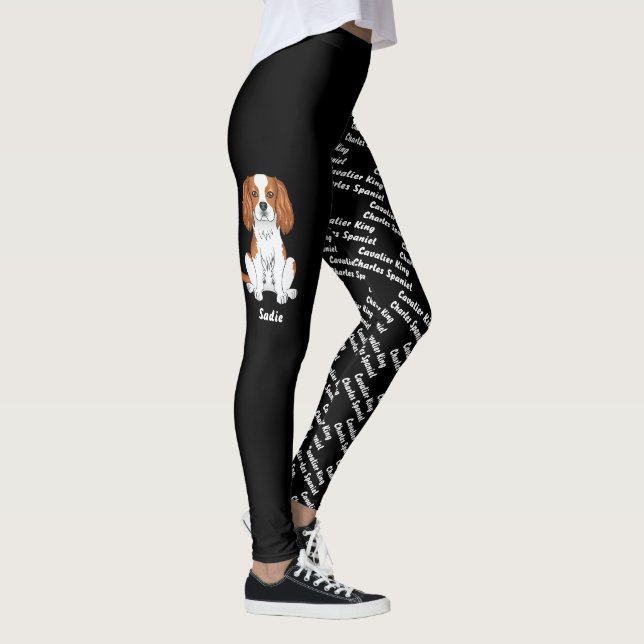 Leggings Cavalier Blenheim Chien & Nom et Race du Chien (Droite)
