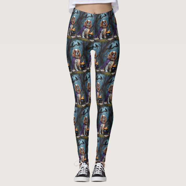 Leggings Cavalier King Charles Spaniel Fantaisie Halloween  (Devant)