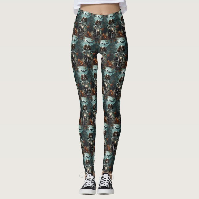 Leggings Cavalier King Charles Spaniel Halloween Épouvantab (Devant)