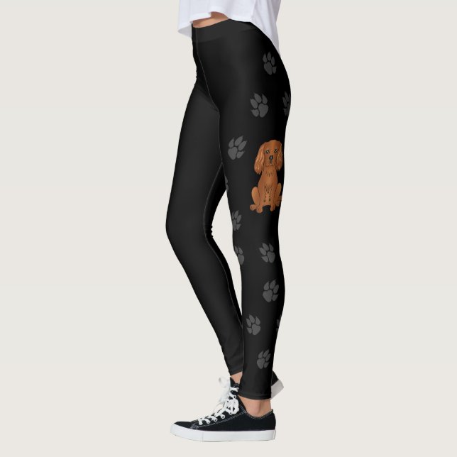 Leggings Cavalier King Charles Spaniel Ruby Chien & Emprein (Gauche)