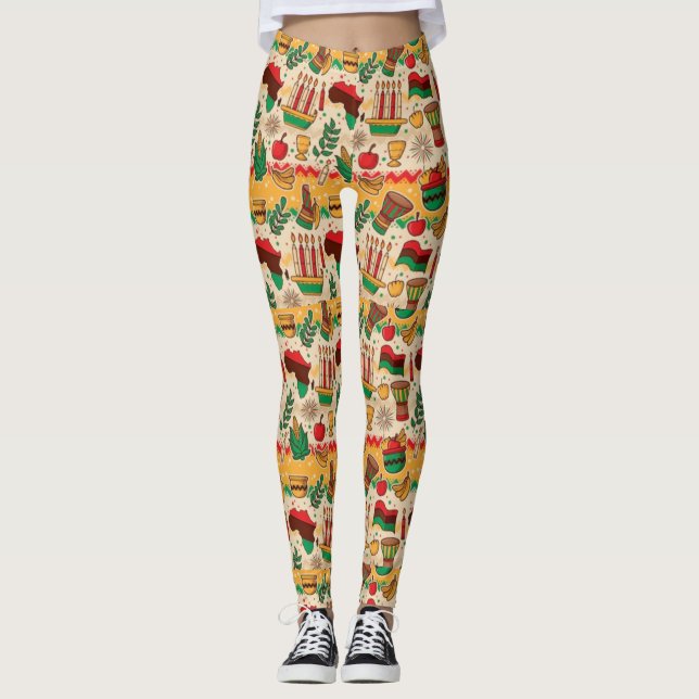 Leggings Célébration de Kwanzaa (Devant)