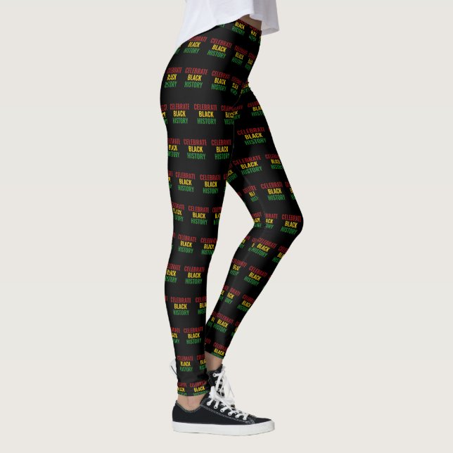 Leggings CÉLÉBRER L'HISTOIRE NOIRE Rouge Jaune Vert BHM (Droite)
