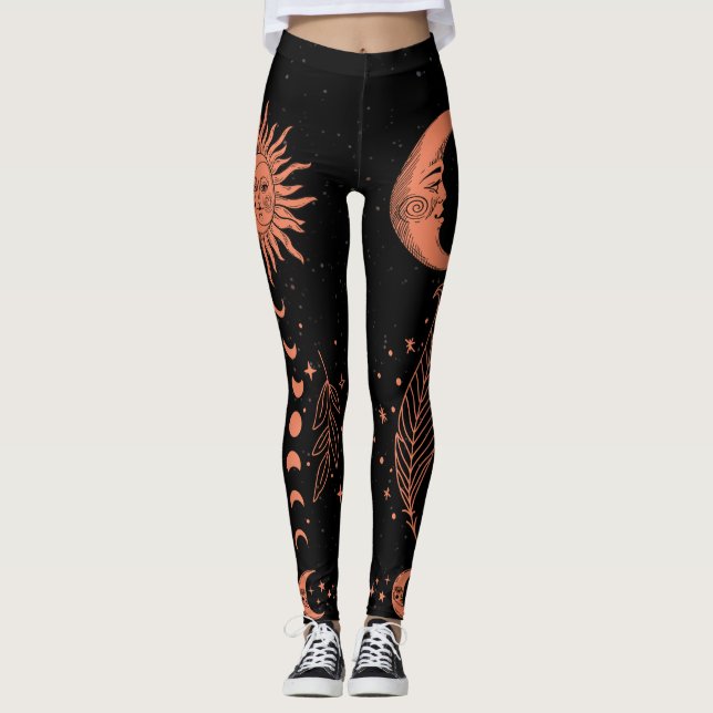 Leggings Céleste de la lune de soleil (Devant)
