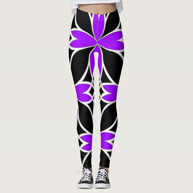 Leggings Celtic Miroir (Inversion Violet) (Devant)