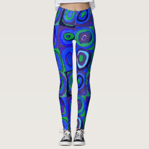 Leggings Cercle Carré Kandinsky Farbstudie Blue Quadrate