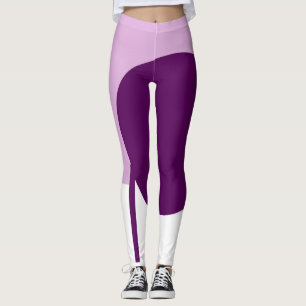 Leggings Cercle d'art Abstrait violet rose blanc