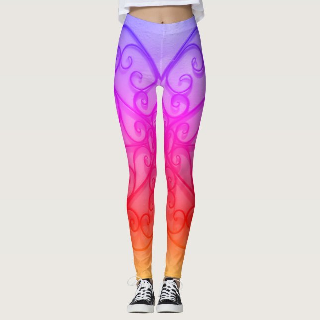 Leggings cercle rose (Devant)
