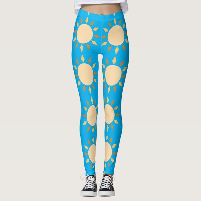 Leggings Cercle solaire géométrique Thunder_Cove  (Devant)