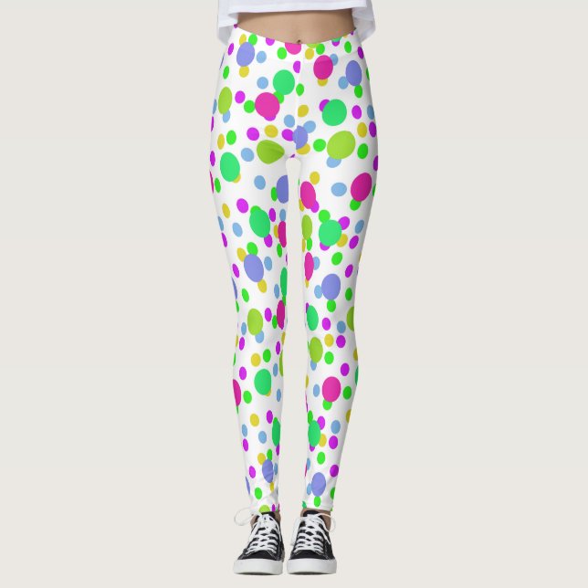 Leggings Cercles abstraits sans couture rond points confett (Devant)