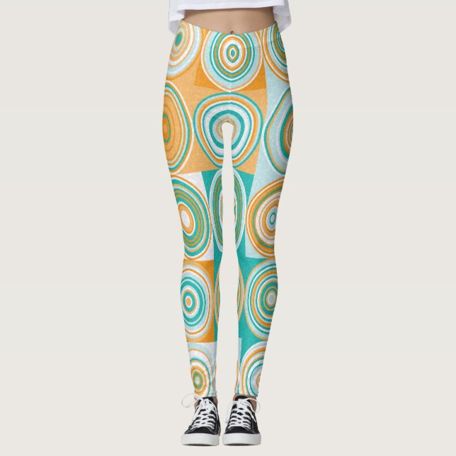 Leggings Cercles colorés aléatoires : Arrière - plan artist (Devant)