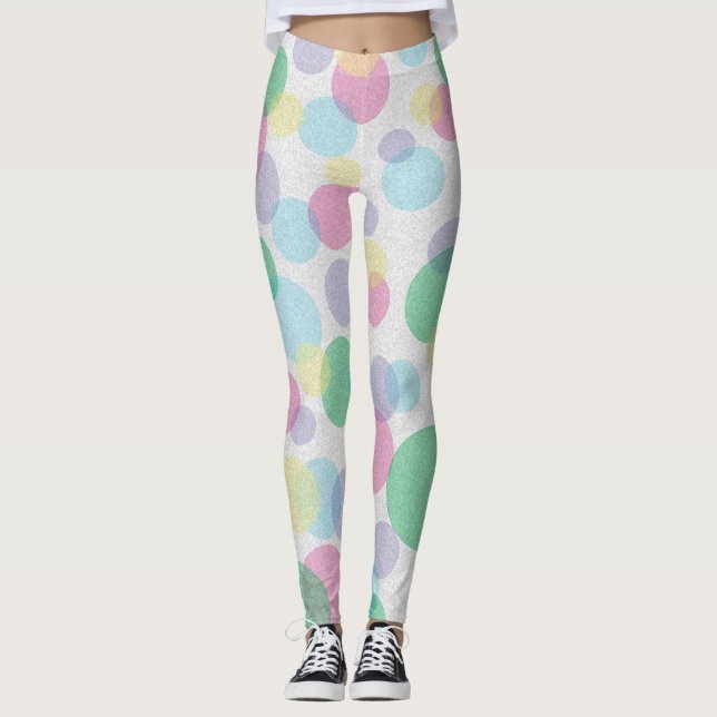 Leggings Cercles colorés motif (Devant)
