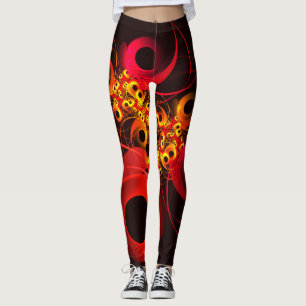 Leggings Cercles colorés Motif d'art Abstrait moderne #08