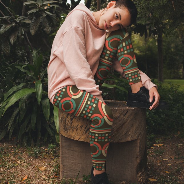 Leggings Cercles de couleurs vintages (Créateur téléchargé)