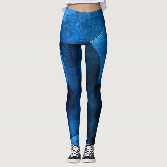 Leggings Cercles de lune bleue (Devant)