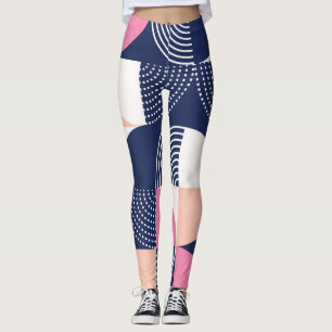 Leggings Cercles graphiques Vintage Motif sans couture