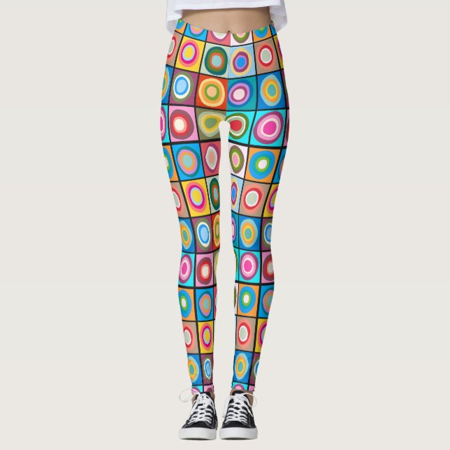 Leggings Cercles inspirés par Kandinsky (Devant)