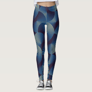 Leggings Cercles métalliques illusion optique, patte transp