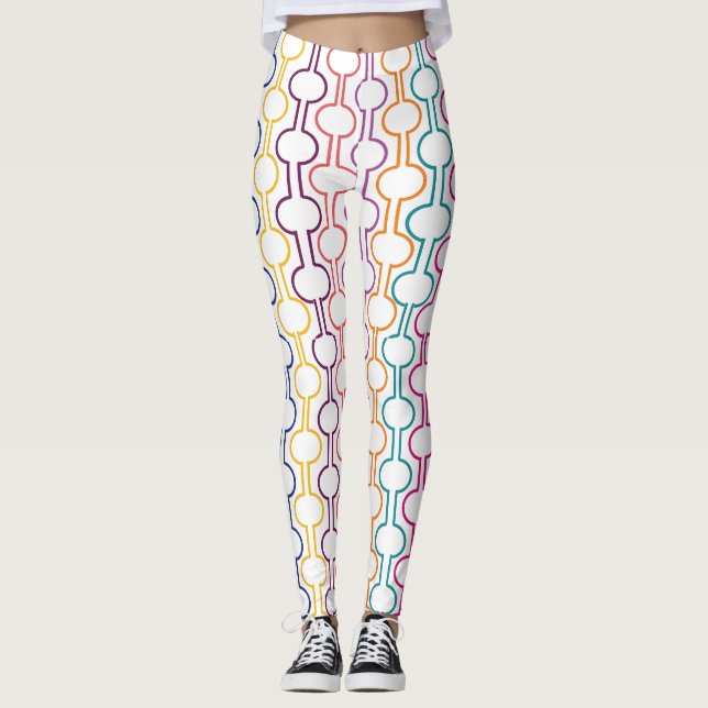 Leggings Cercles ouverts colorés (Devant)