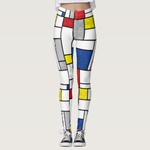 Leggings Cercles Rétro Mondrian Minimaliste Art Mod De Stij